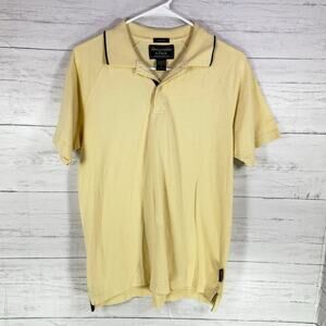 VTG Abercrombie Fitch Y2K men small logo muscle yellow gorpcore grunge polo  usa